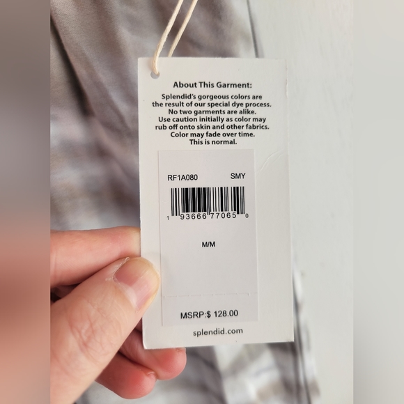 NWT Splendid Journey Ribbed Trim Knit Jogger Pants Medium Gray - Picture 5 of 5